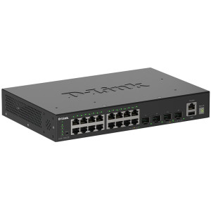 D-Link DGS-1530-20 20-Port L2 Stackable Managed fanless Switch, 16x Gigabit, 4x 10G SFP+ Ports, zero touch provisioning